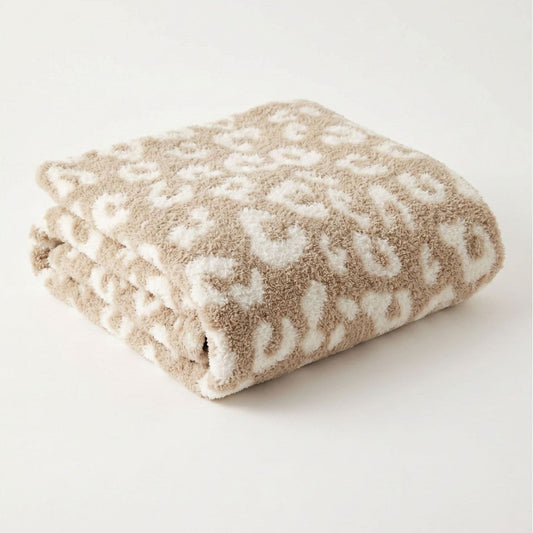 Flauschio | Flauschige Plüsch Kuscheldecke mit Muster, maschinenwaschbar