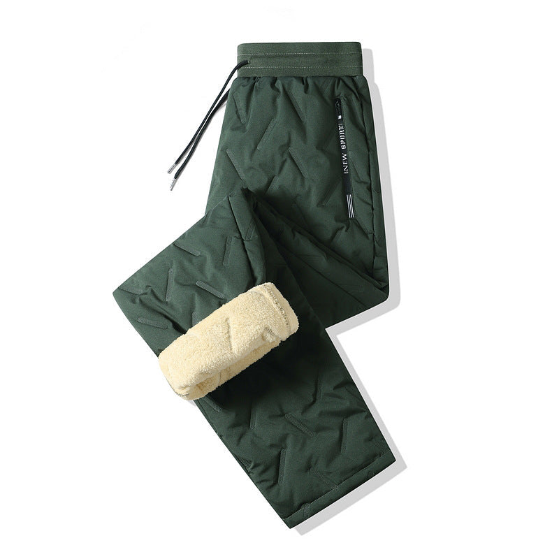 Fleevra | Pantaloni termici con fodera in pile, idrorepellenti, 2 tasche con cerniera