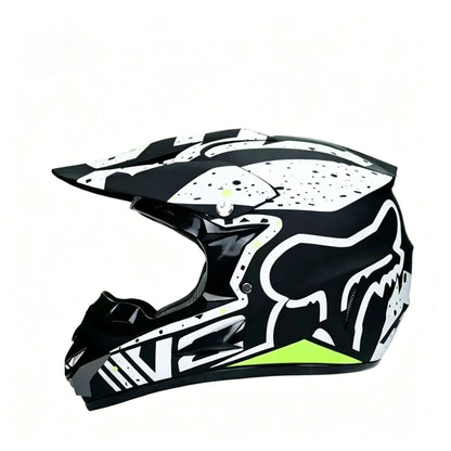 Trakvo | Full-Face Motocross Helmet with Peak and Reinforced Chin Guard