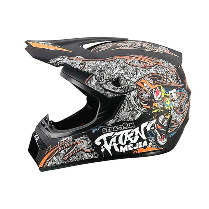 Trakvo | Full-Face Motocross Helmet with Peak and Reinforced Chin Guard