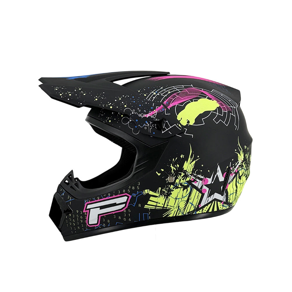 Trakvo | Full-Face Motocross Helmet with Peak and Reinforced Chin Guard