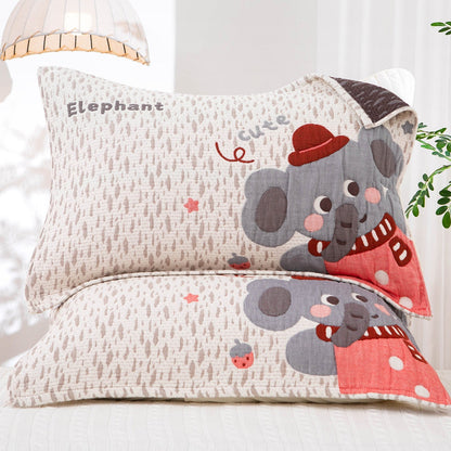 Kuvella | Kissenbezug aus Baumwolle mit winterlichem Tiermotiv