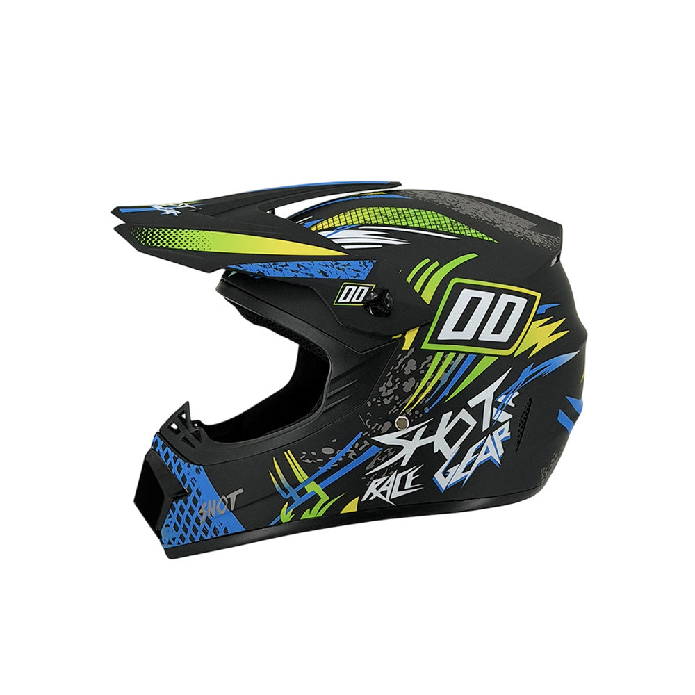 Trakvo | Full-Face Motocross Helmet with Peak and Reinforced Chin Guard
