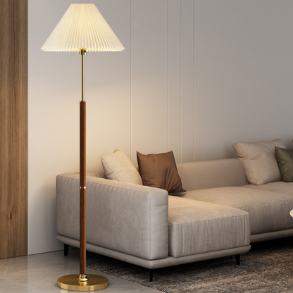 Lunara Shade | Lampada da terra senza tempo in carta di riso stile Japandi