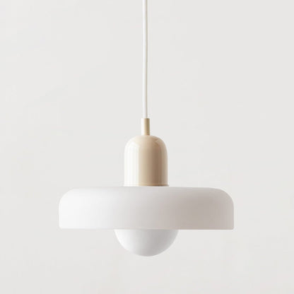 Lunari Halo | Lampada a sospensione in vetro colorato in stile Bauhaus