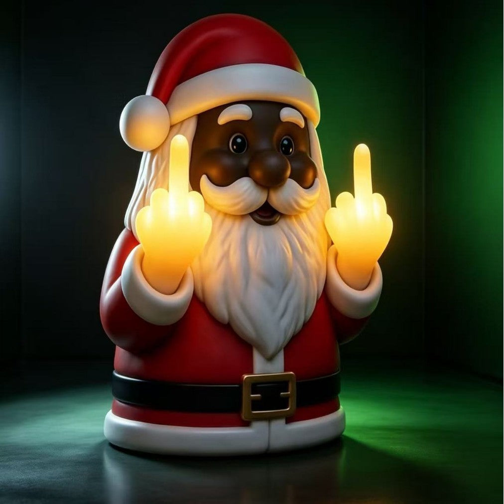 Glimmaus | Figura de Papá Noel con luz y manos luminosas como decoración navideña