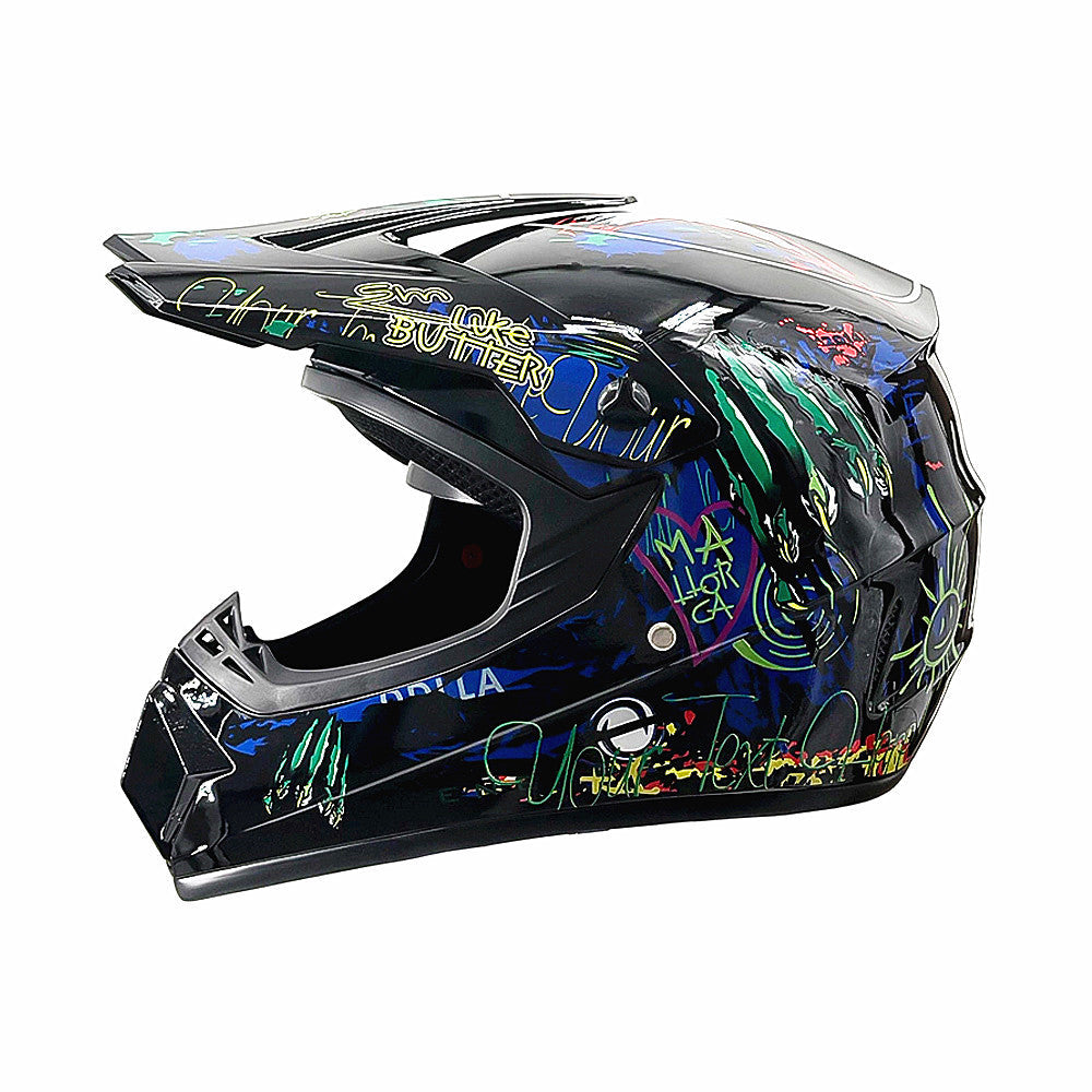 Trakvo | Full-Face Motocross Helmet with Peak and Reinforced Chin Guard