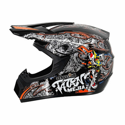 Trakvo | Full-Face Motocross Helmet with Peak and Reinforced Chin Guard