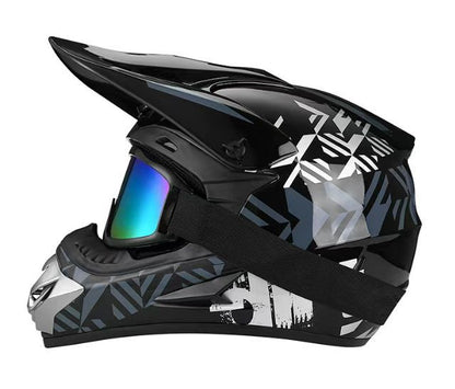 Trakvo | Full-Face Motocross Helmet with Peak and Reinforced Chin Guard