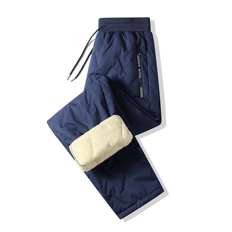 Fleevra | Pantaloni termici con fodera in pile, idrorepellenti, 2 tasche con cerniera