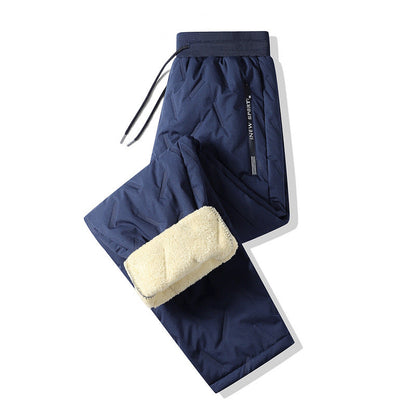 Fleevra | Pantaloni termici con fodera in pile, idrorepellenti, 2 tasche con cerniera