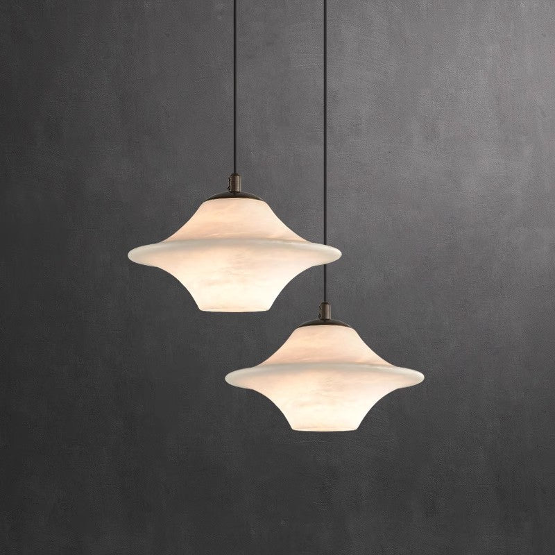 Zenithra | Lampada a sospensione minimalista Wabi Sabi in marmo naturale