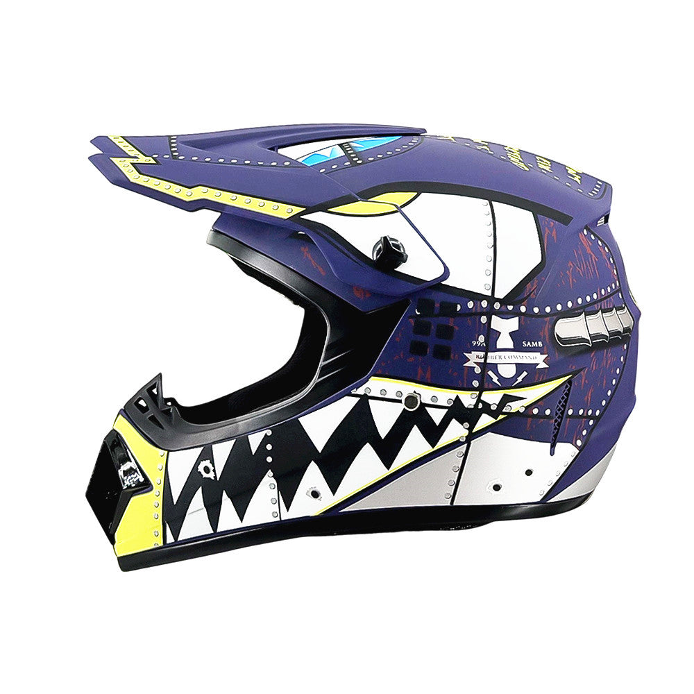 Trakvo | Full-Face Motocross Helmet with Peak and Reinforced Chin Guard