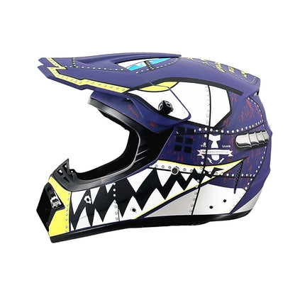 Trakvo | Full-Face Motocross Helmet with Peak and Reinforced Chin Guard