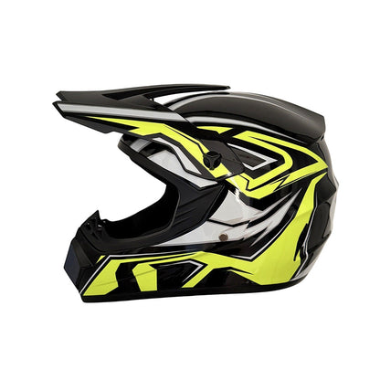 Trakvo | Full-Face Motocross Helmet with Peak and Reinforced Chin Guard