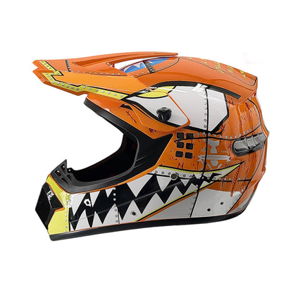 Trakvo | Full-Face Motocross Helmet with Peak and Reinforced Chin Guard