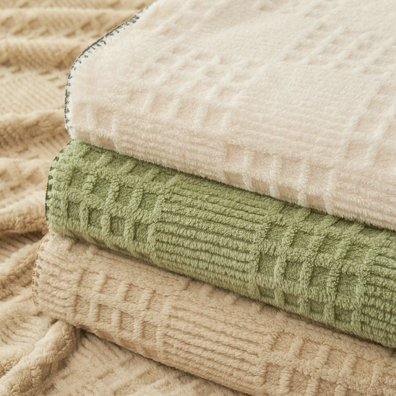 Waffira | Coperta avvolgente in peluche con motivo a nido d’ape, in 3 misure, lavabile in lavatrice