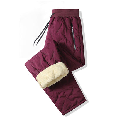Fleevra | Pantaloni termici con fodera in pile, idrorepellenti, 2 tasche con cerniera