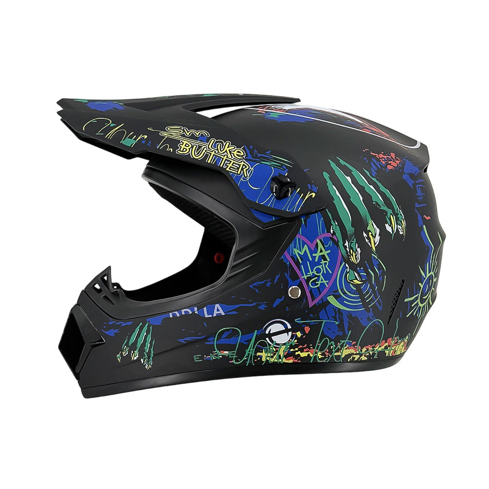 Trakvo | Full-Face Motocross Helmet with Peak and Reinforced Chin Guard