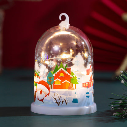 Lumivale | Farol navideño LED con paisaje invernal iluminado bajo una cúpula