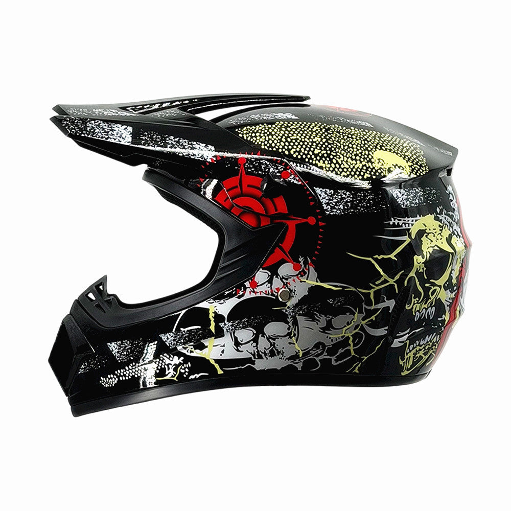 Trakvo | Full-Face Motocross Helmet with Peak and Reinforced Chin Guard
