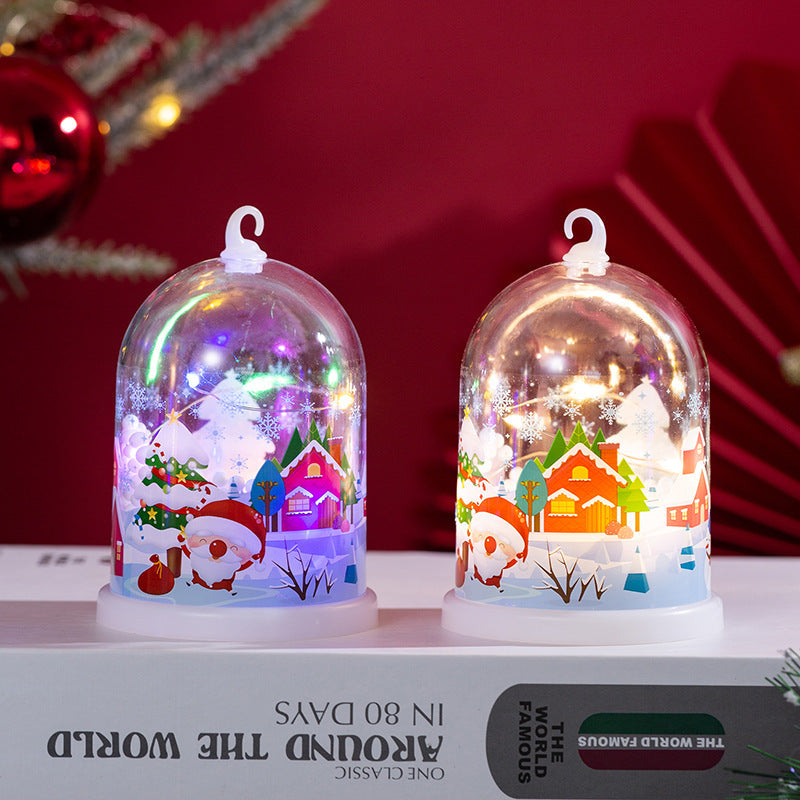 Lumivale | Farol navideño LED con paisaje invernal iluminado bajo una cúpula
