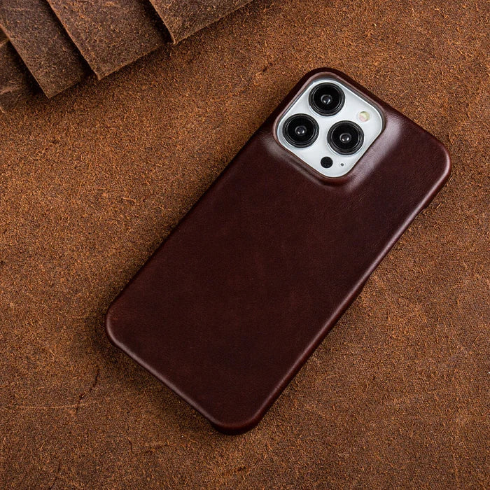 Cuirelo | Funda de móvil de cuero encerado con anillo magnético