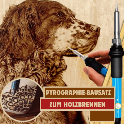 Pyrello | Kit de pirograbado 60 W con control de temperatura y 28 puntas