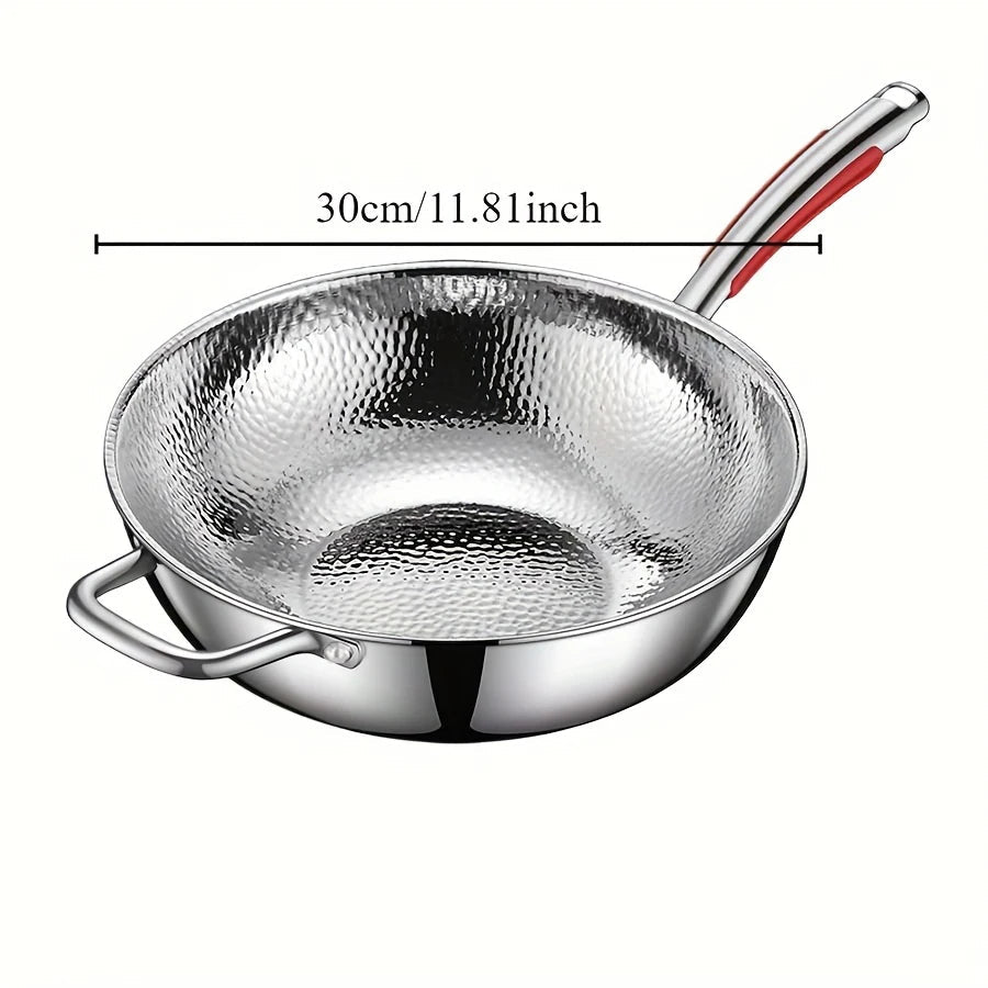 Panvion | Edelstahl Wok Pfanne Induktion mit Rundem Boden 6