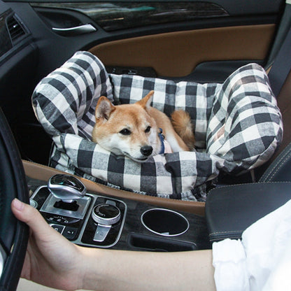 PawVoyage™ luksusowe legowisko dla psa do samochodu | bezpieczne i wygodne | zmywalne | z bocznymi kieszeniami | rozmiary M i L