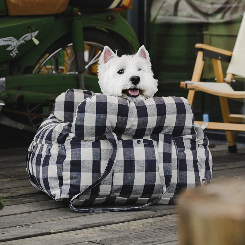 PawVoyage™ luksusowe legowisko dla psa do samochodu | bezpieczne i wygodne | zmywalne | z bocznymi kieszeniami | rozmiary M i L