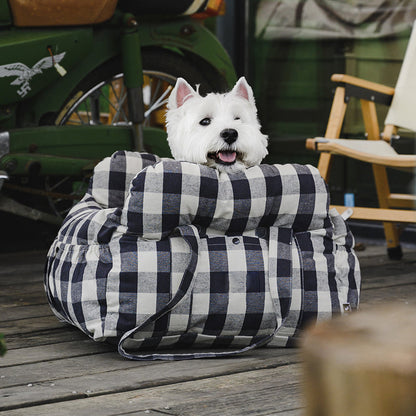 PawVoyage™ luksusowe legowisko dla psa do samochodu | bezpieczne i wygodne | zmywalne | z bocznymi kieszeniami | rozmiary M i L