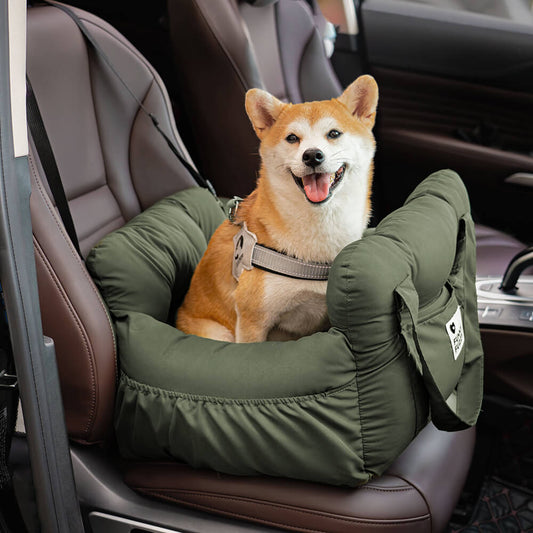 PawVoyage™ Luxus Hundebett fürs Auto | Sicher & Bequem | Waschbar | Mit Seitentaschen | Größen M & L