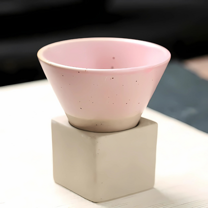 Tasumi | Set da 2 tazze da caffè giapponesi in ceramica con supporto, 100 ml