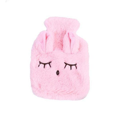 Bunnela | Borsa dell'acqua calda da 350 ml con copertura rimovibile e lavabile in pile a forma di coniglietto
