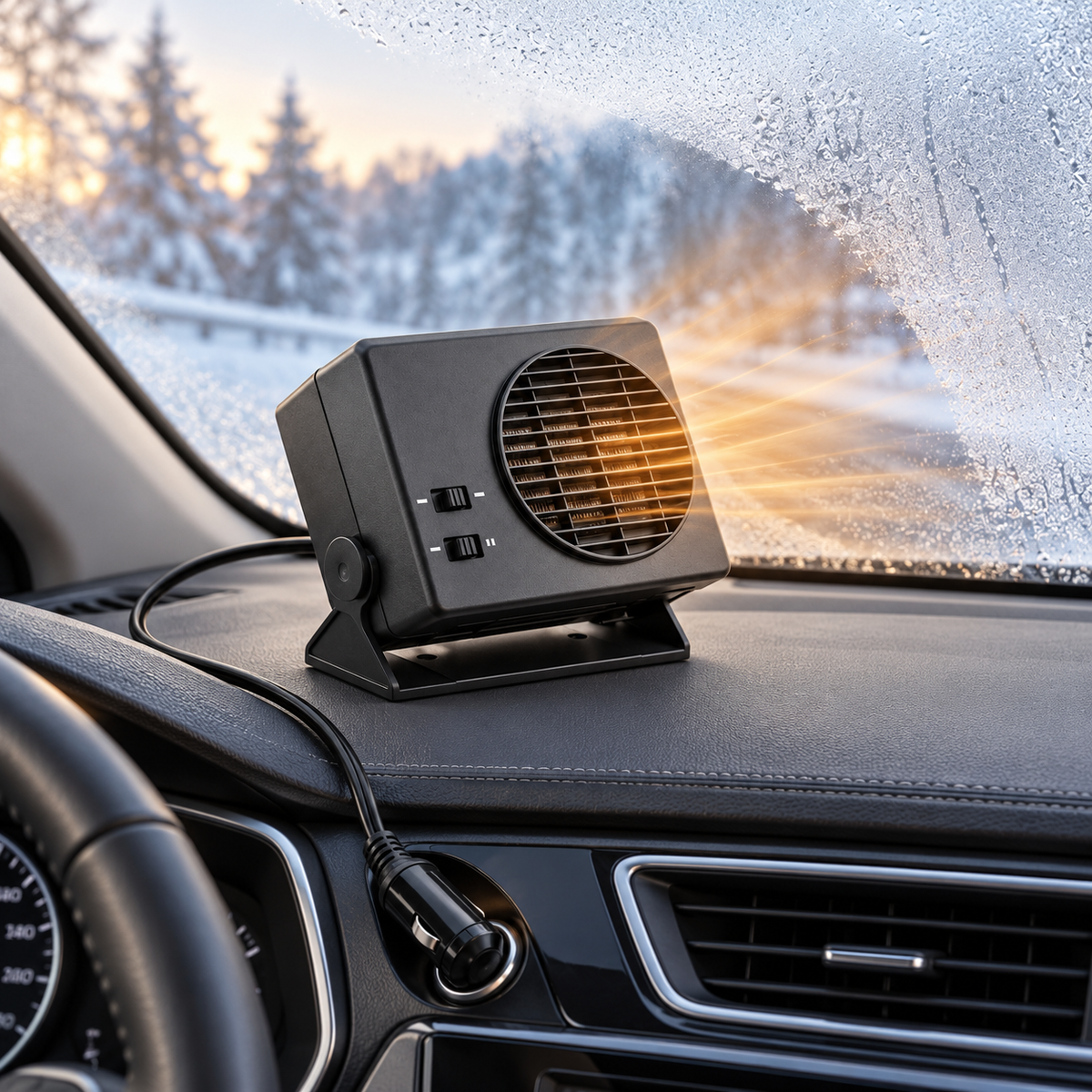 Kabinora | Calefactor de cerámica para coche de 12 V con función de calefacción y ventilación
