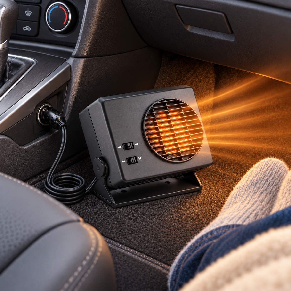 Kabinora | Calefactor de cerámica para coche de 12 V con función de calefacción y ventilación