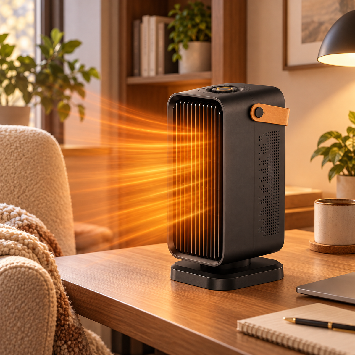 Ceravio | Termoventilatore in ceramica da 1200 W con 3 livelli, oscillazione e modalità ventilatore