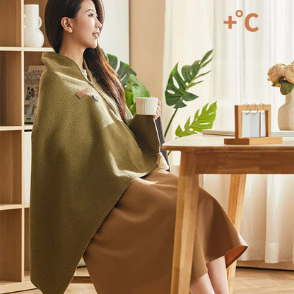 Umhalo | Coperta riscaldante portatile dal design a scialle con 3 livelli di calore, lavabile
