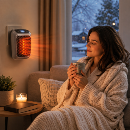 Jorida | Termoventilatore compatto con oscillazione per scrivania e camera da letto
