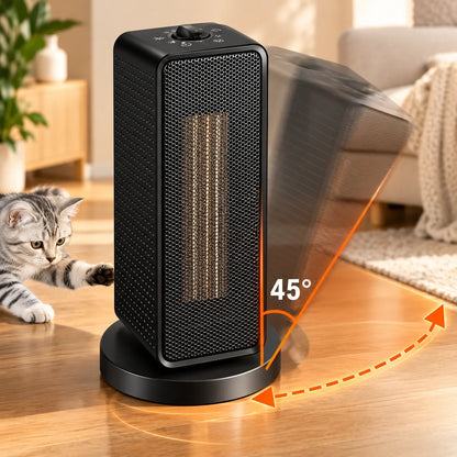 Calorvo | Termoventilatore in ceramica con diffusione del calore a 360° e protezione contro il surriscaldamento