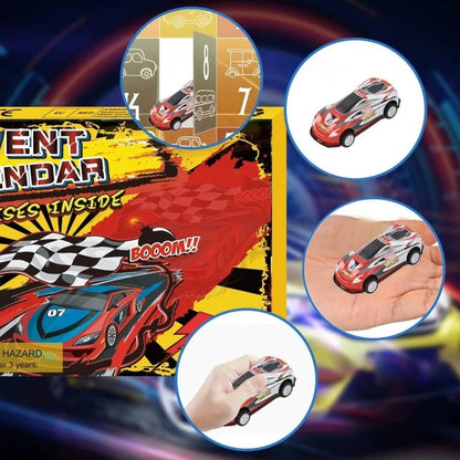 Speedcount | Adventskalender Kinder mit 24 Rennwagen und Zubehörteilen