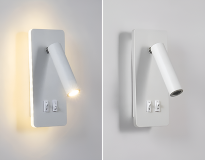Lampada da parete cilindrica minimalista | Interruttore doppio | Luce LED in ferro