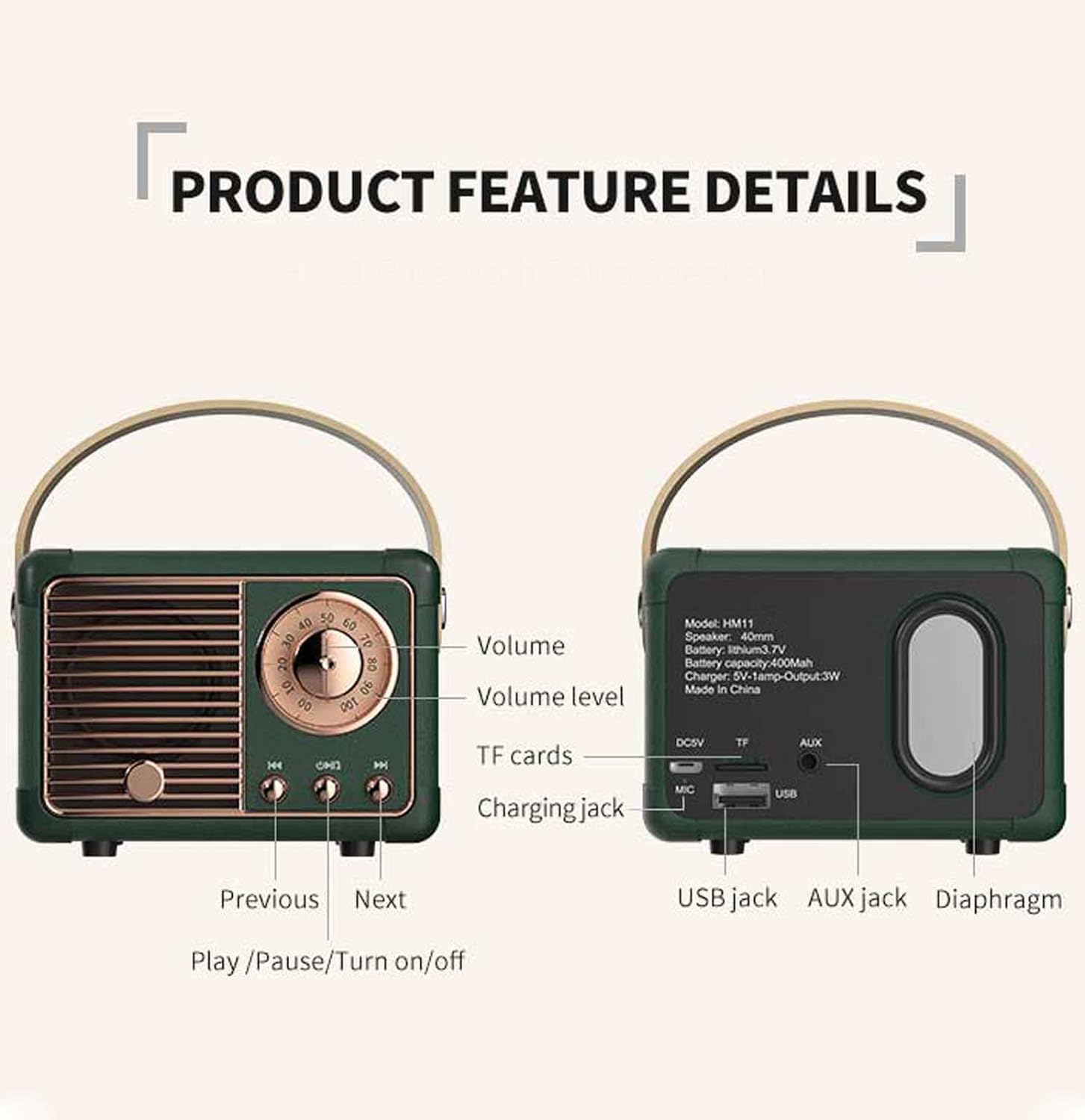 RetroSound | Bluetooth-Lautsprecher im Vintage-Stil 2