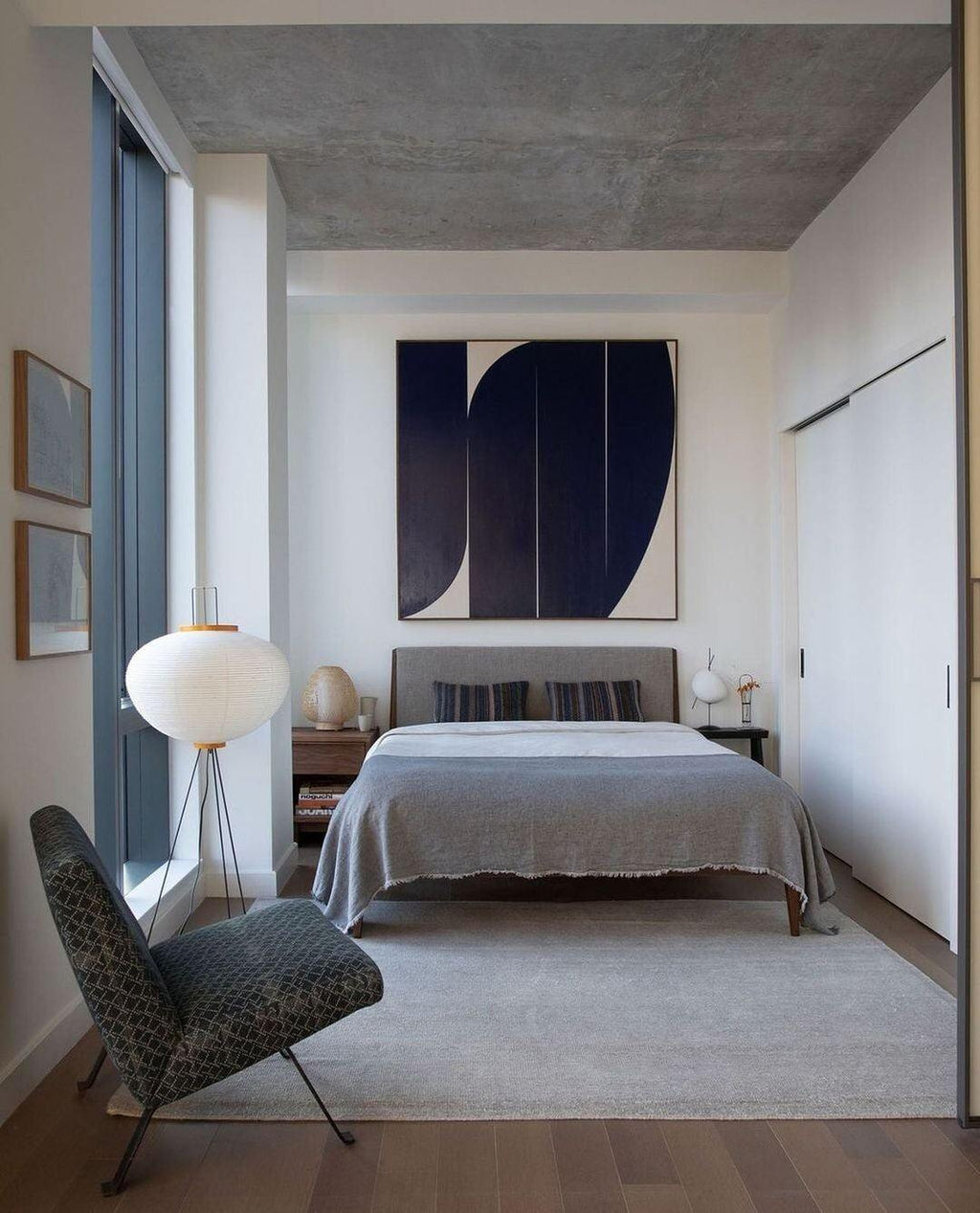 Lunora Haze | Lampadaire sculptural en papier de riz au style Japandi
