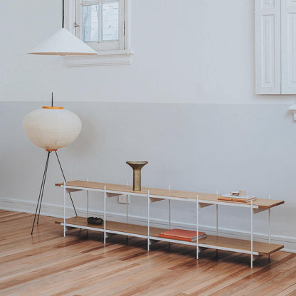 Lunora Haze | Lampadaire sculptural en papier de riz au style Japandi