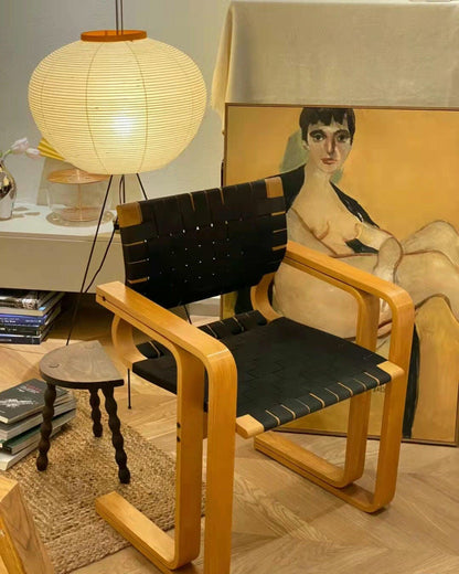 Lunora Haze | Lampadaire sculptural en papier de riz au style Japandi