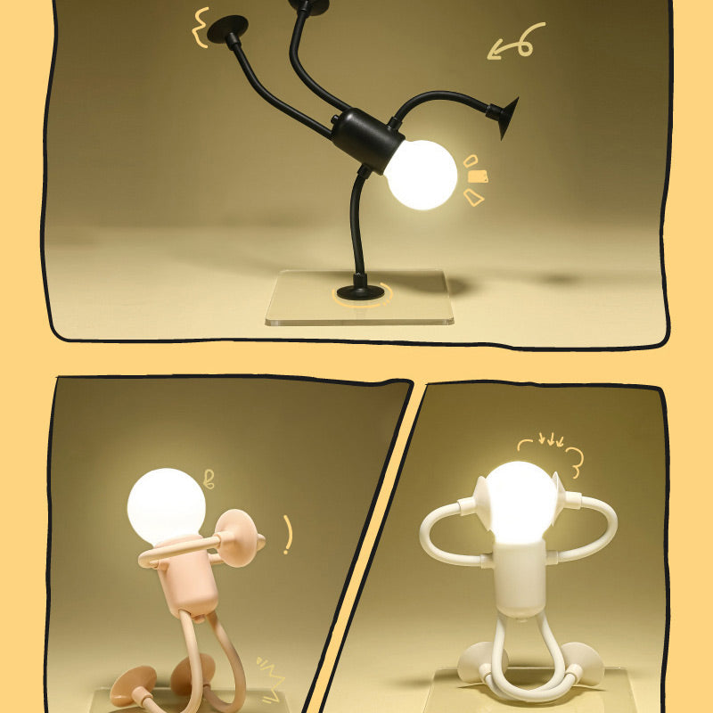 Robbelo | Roboter Tischlampe aus Kunststoff mit LED-Leuchtmittel, 25 x 15 cm