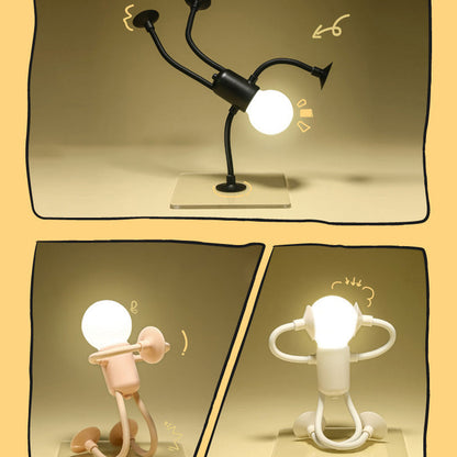 Robbelo | Roboter Tischlampe aus Kunststoff mit LED-Leuchtmittel, 25 x 15 cm