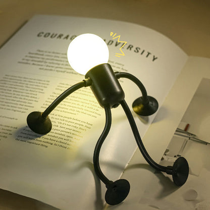 Robbelo | Roboter Tischlampe aus Kunststoff mit LED-Leuchtmittel, 25 x 15 cm